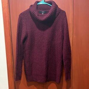 Forever 21 Burgundy Cowl Neck Sweater